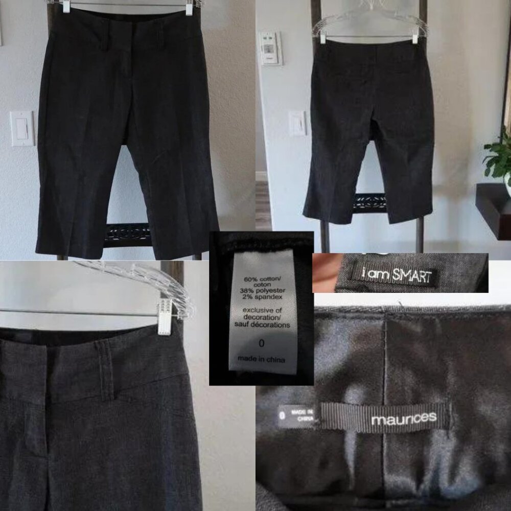 Jacket Capri Shorts Womens Bundle Lot Zip Up Pants Bottoms Casual Black Grey XS - Picture 9 of 9